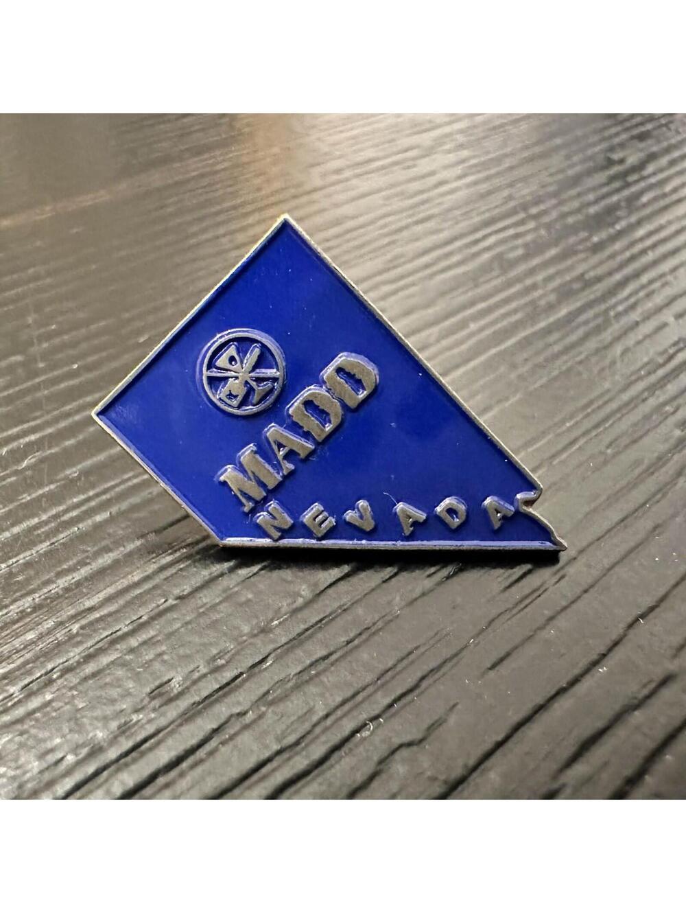 Vintage MADD Mothers Against Drunk Driving Nevada Enamel Lapel Pin